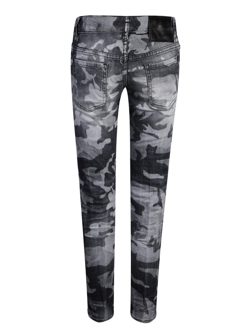 Dsquared2 Jennifer Camo Grey Jeans - Women - Piano Luigi