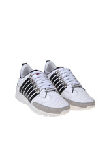 Dsquared2 Legendary Sneakers In Black And White Leather - Men - Piano Luigi