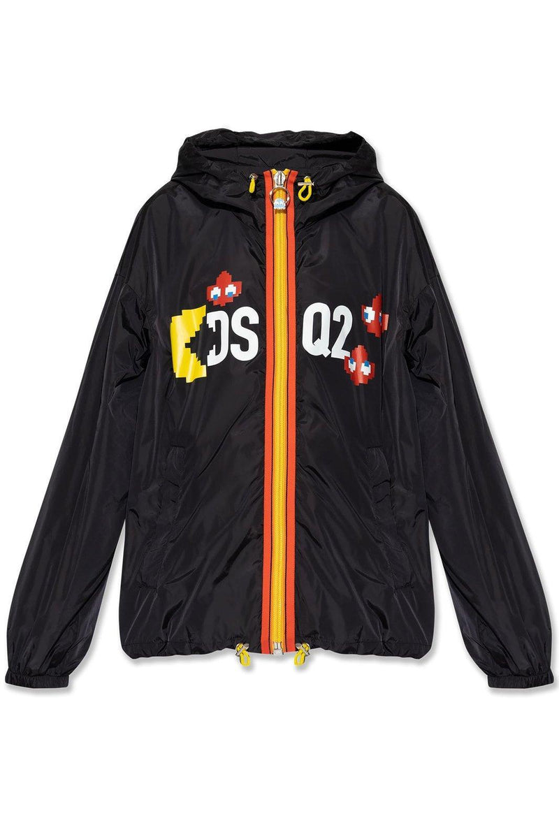 Dsquared2 Logo Printed Zipped Jacket - Women - Piano Luigi