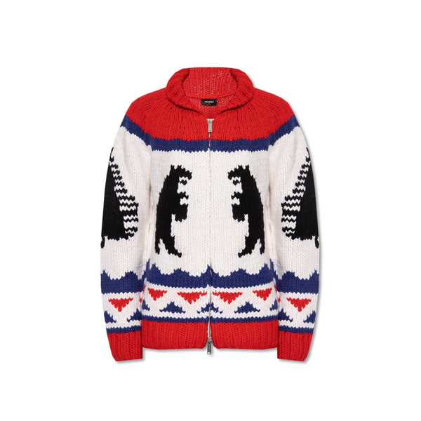 Dsquared2 Printed Wool Cardigan - Men - Piano Luigi