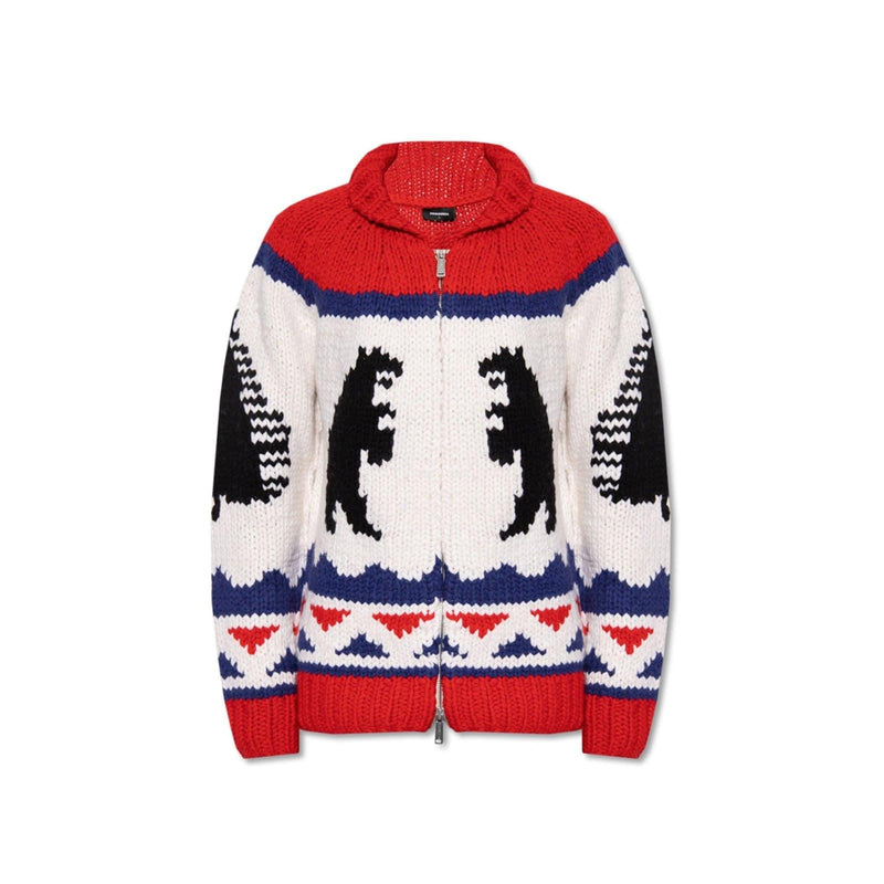 Dsquared2 Printed Wool Cardigan - Men - Piano Luigi