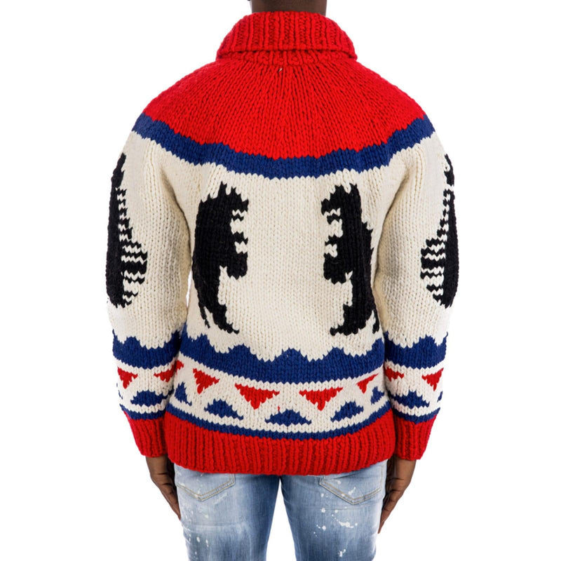 Dsquared2 Printed Wool Cardigan - Men - Piano Luigi