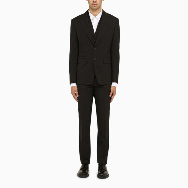 Dsquared2 Single-breasted Pinstripe London Suit - Men - Piano Luigi