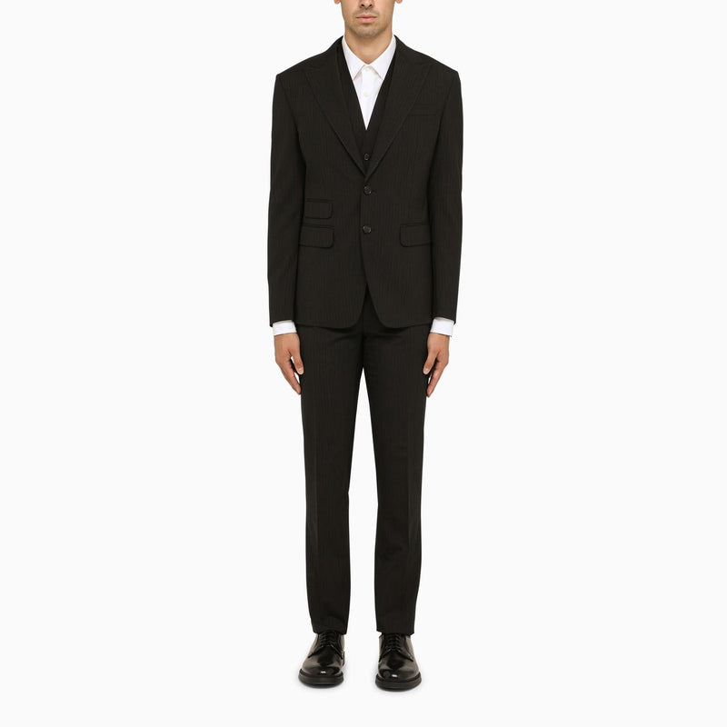 Dsquared2 Single-breasted Pinstripe London Suit - Men - Piano Luigi