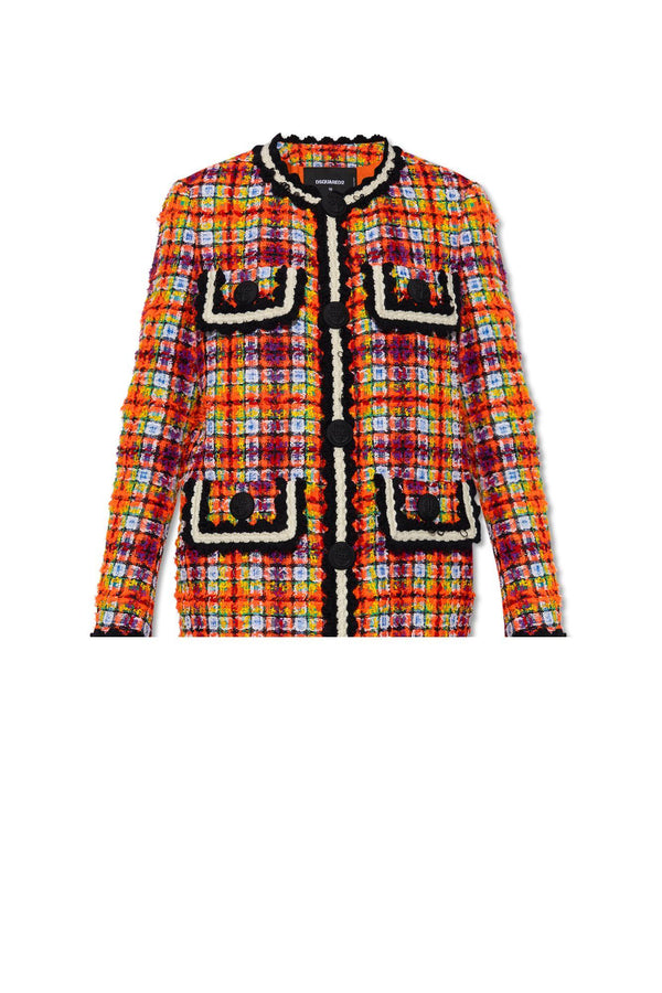 Dsquared2 Tweed Coat - Women - Piano Luigi