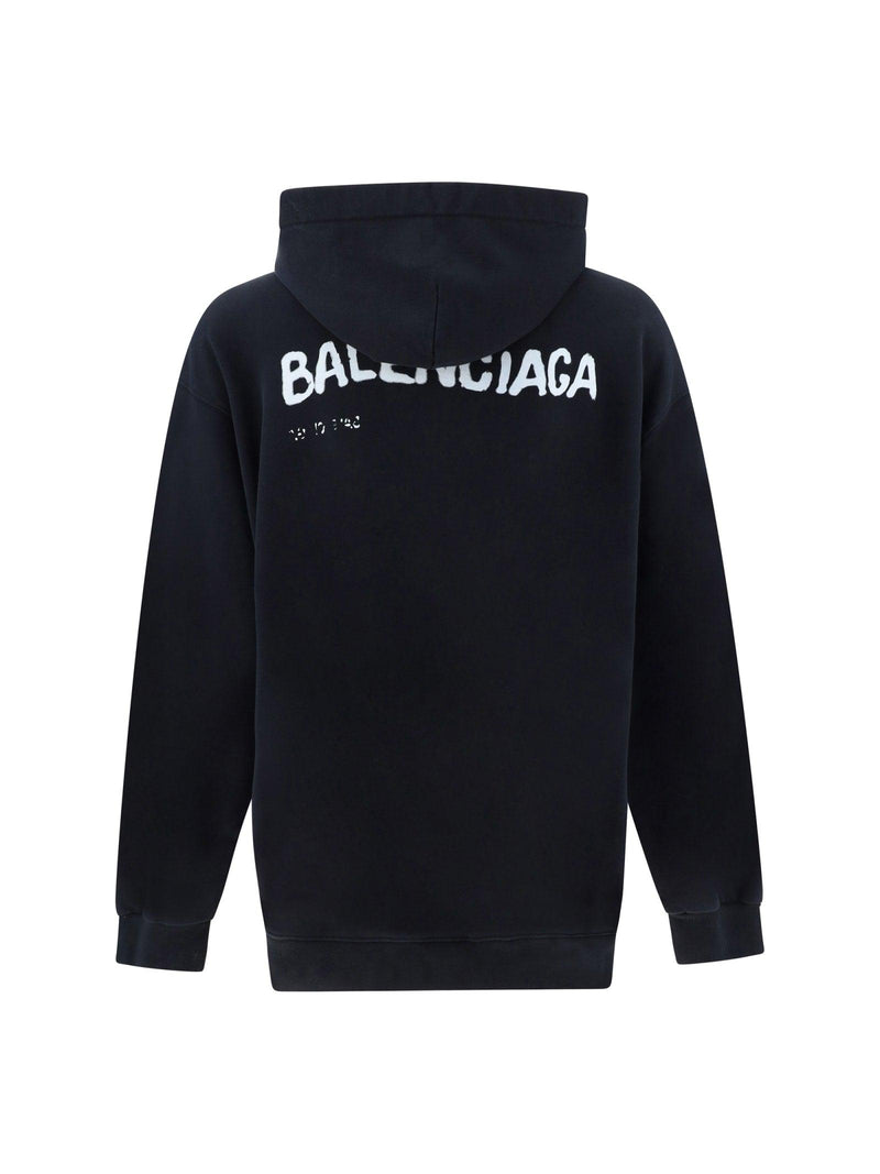 Balenciaga Logo Cotton Hoodie - Men - Piano Luigi