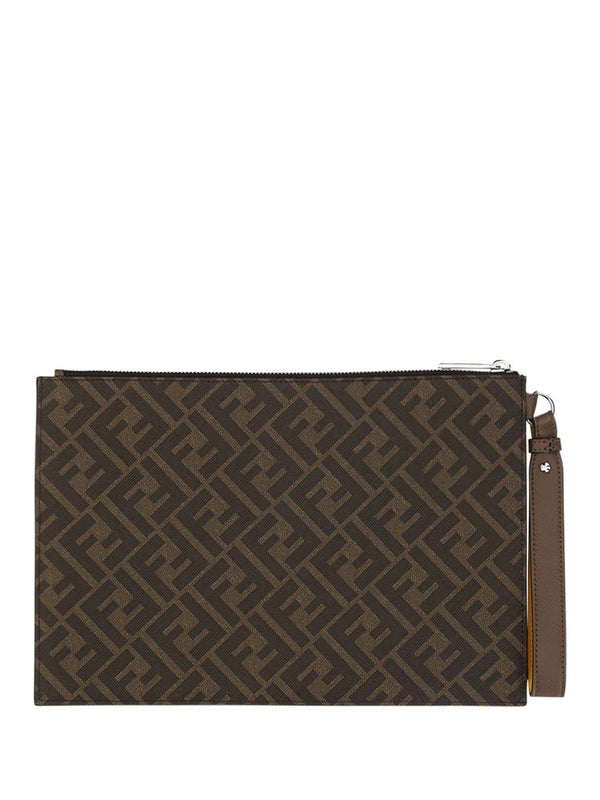 Fendi Flat Pouch With Logo - Men - Piano Luigi