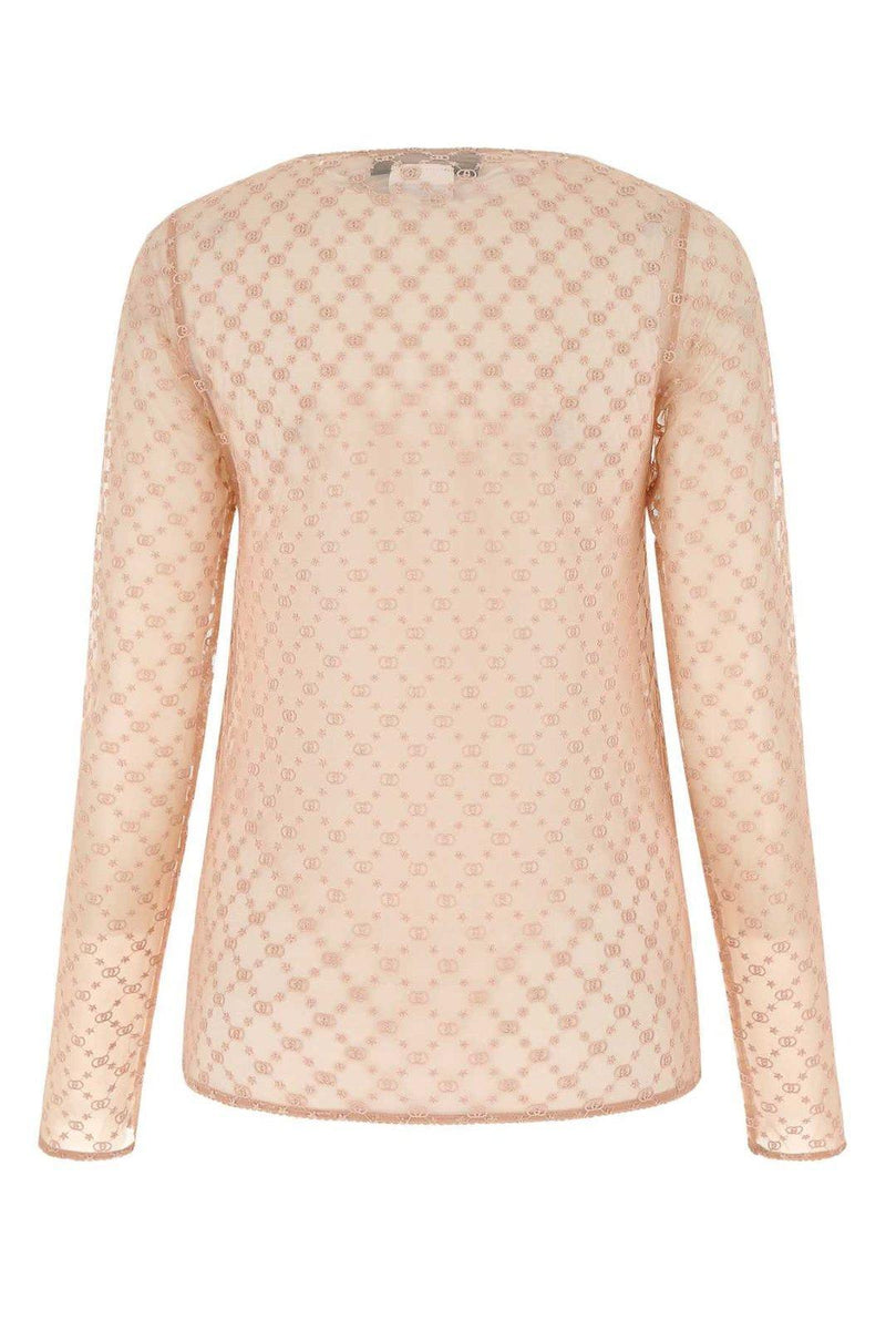 Gucci Embroidered Mesh Top - Women - Piano Luigi