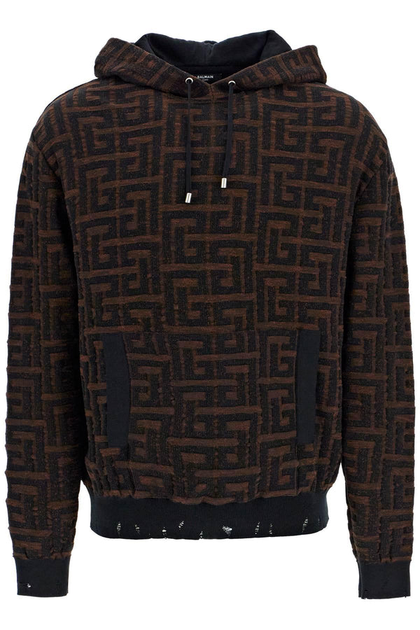 Balmain Hooded Monogram Sweatshirt - Men - Piano Luigi