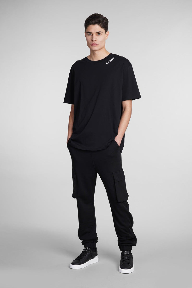 Balmain T-shirt In Black Cotton - Men - Piano Luigi