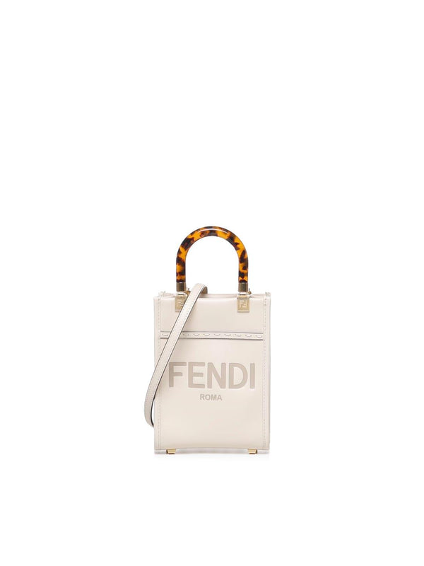 Fendi Sunshine Logo Debossed Mini Tote Bag - Women