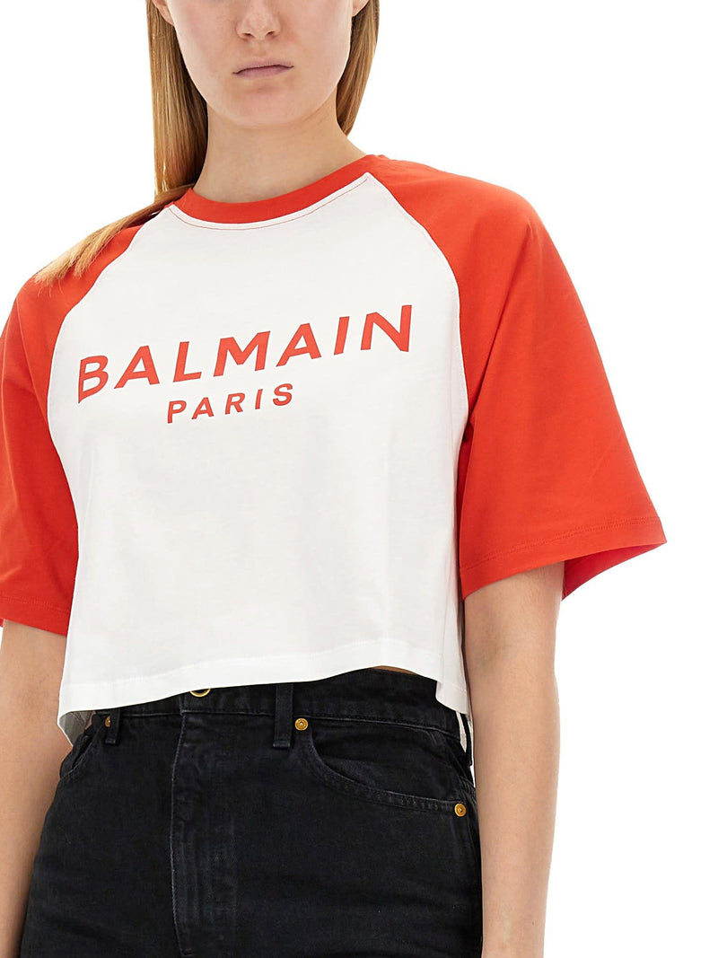 Balmain Cropped T-shirt - Women - Piano Luigi