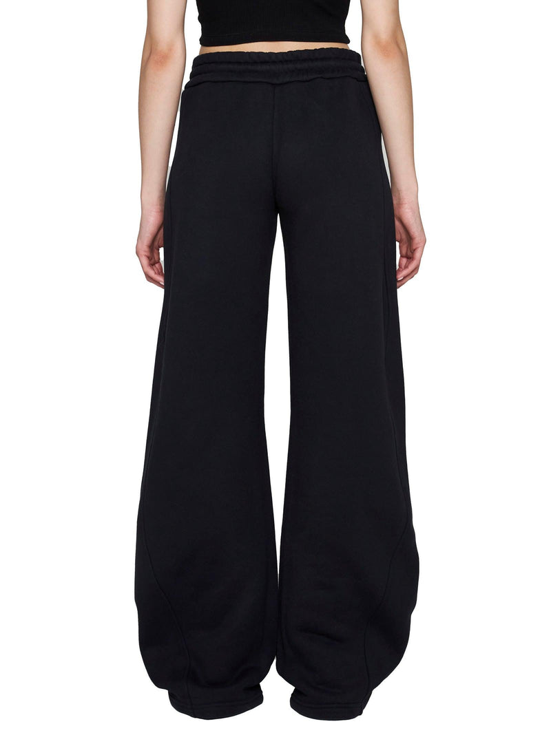 Off-White Black Cotton Trousers - Women - Piano Luigi