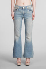 Balmain Jeans In Blue Cotton - Women - Piano Luigi