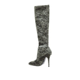 Saint Laurent Bonnie Velvet Boots - Women - Piano Luigi