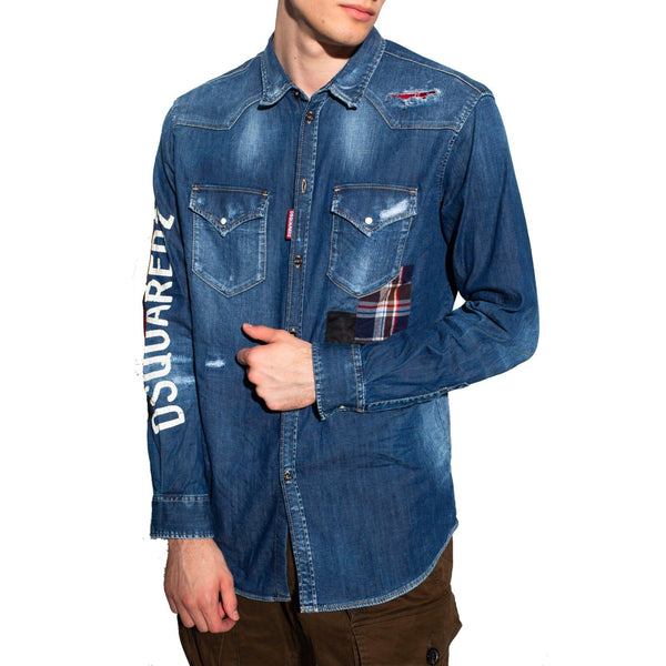 Dsquared2 Cotton Denim Shirt - Men - Piano Luigi