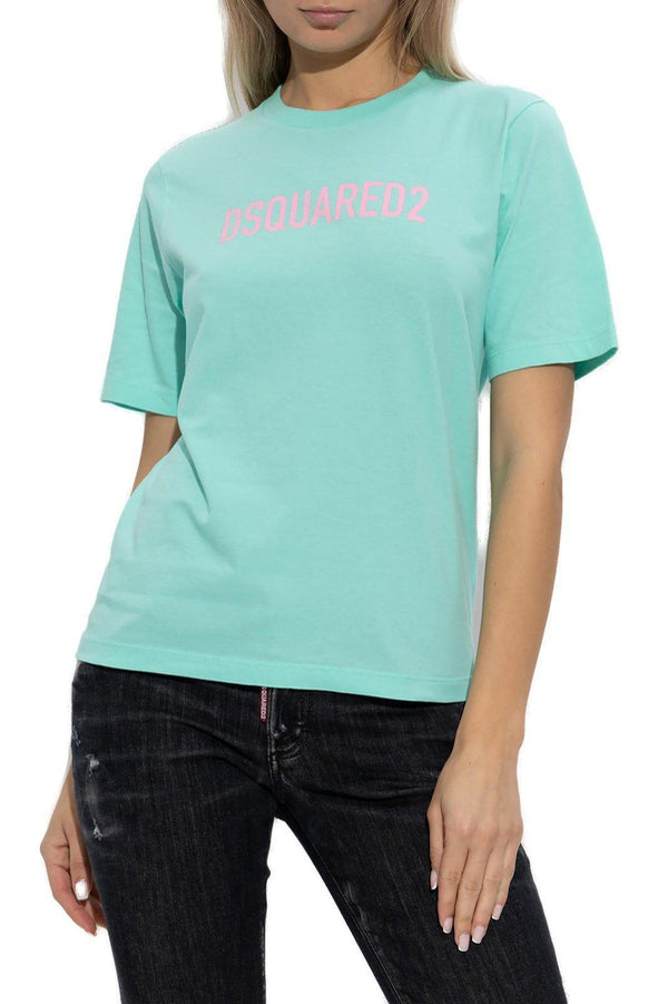 Dsquared2 Logo Printed Crewneck T-shirt - Women - Piano Luigi