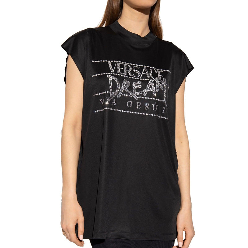 Versace Top Deam Via Gesu Print - Women - Piano Luigi