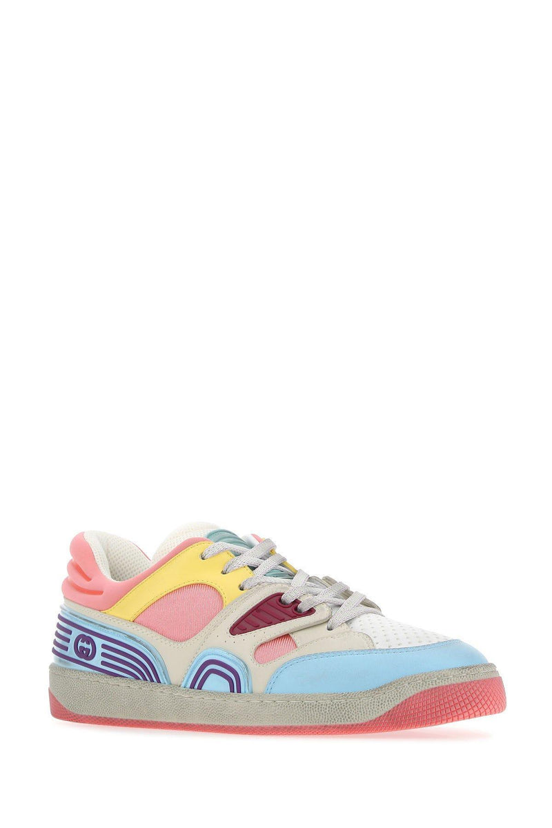 Gucci Multicolor Leather And Fabric Basket Sneakers - Women - Piano Luigi