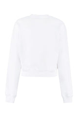 Off-White Logo Detail Cotton Sweatshirt - Women - Piano Luigi