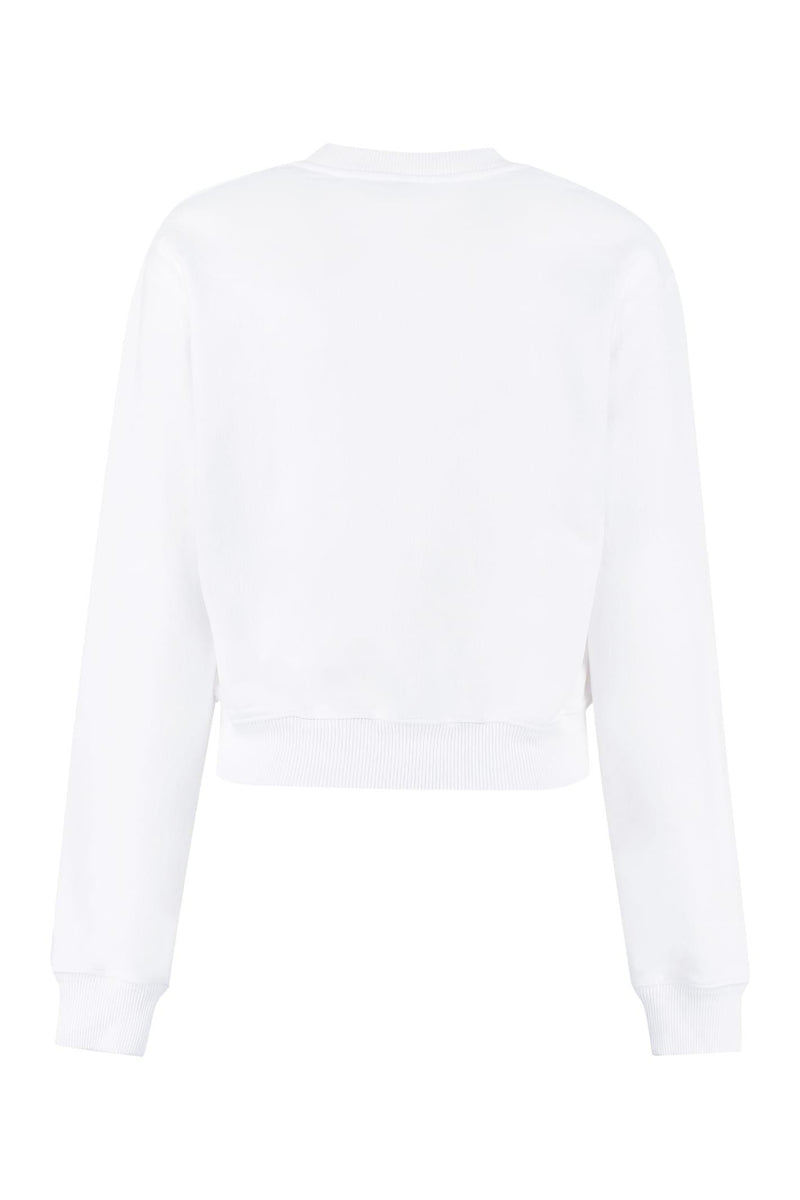 Off-White Logo Detail Cotton Sweatshirt - Women - Piano Luigi