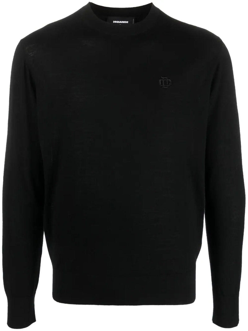 Dsquared2 Black Virgin Wool Sweater - Men - Piano Luigi