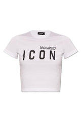 Dsquared2 Logo Printed Cropped T-shirt - Women - Piano Luigi