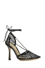 Bottega Veneta Black Mesh Stretch Sandals - Women - Piano Luigi