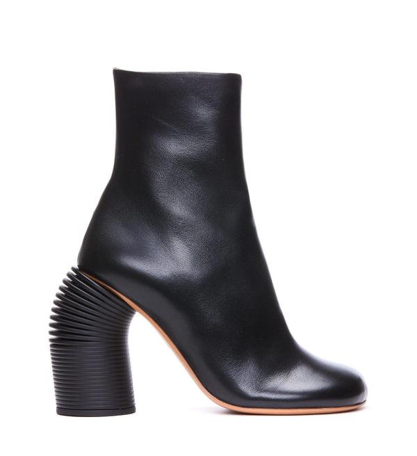 Off-White Black Ankle Boot With Spring Heel - Women