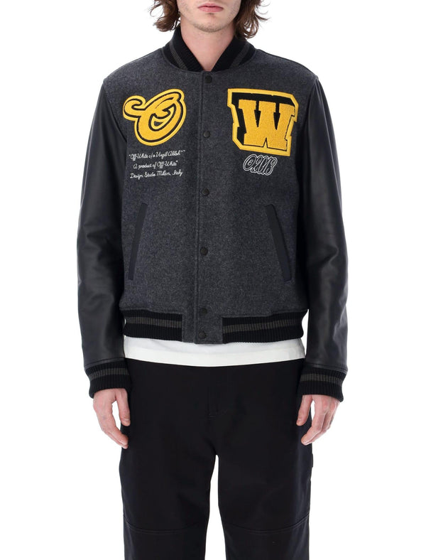 Off-White Varsity Cat Jacket - Men - Piano Luigi