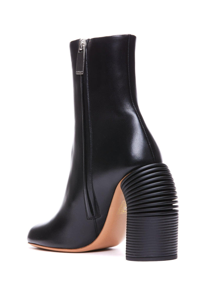 Off-White Black Ankle Boot With Spring Heel - Women - Piano Luigi