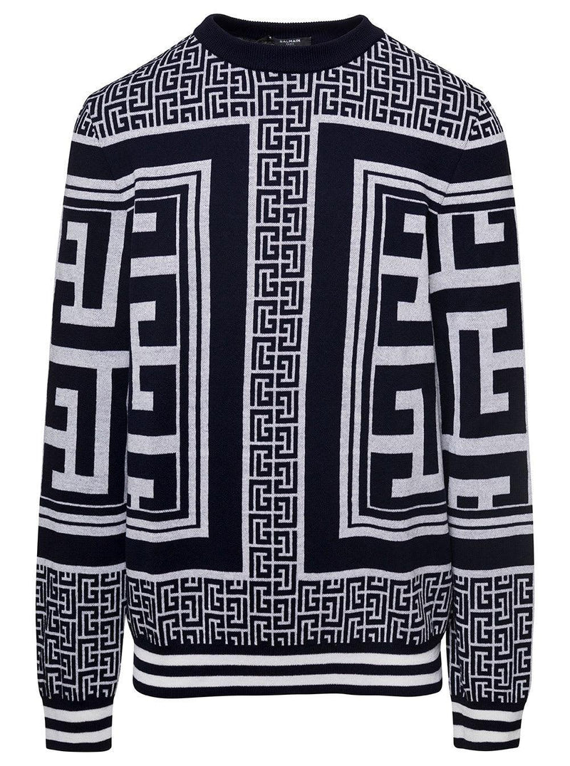 Balmain Maxi Monogram Scarf Sweater - Men - Piano Luigi