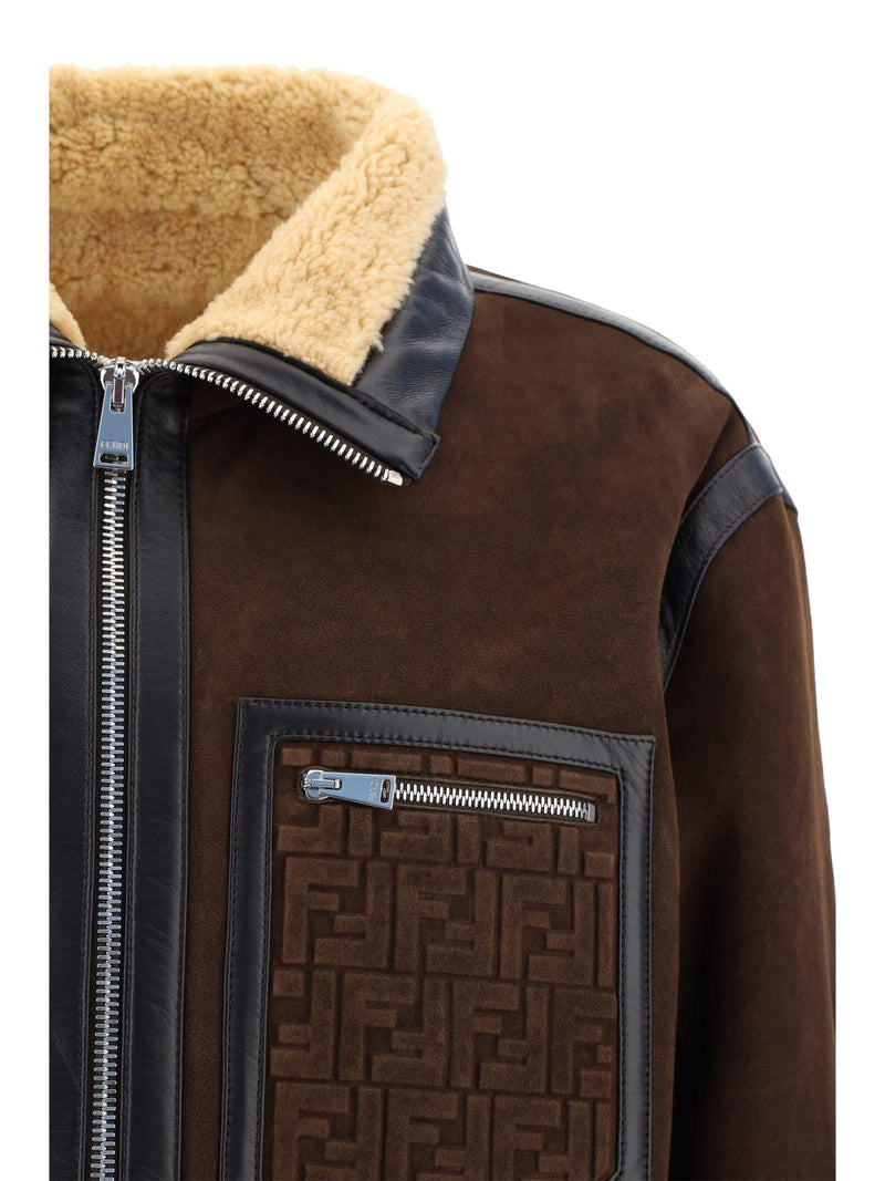 Fendi Brown Shearling Jacket - Men - Piano Luigi