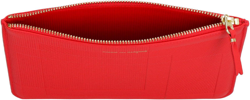 Comme des Garçons Logo Detail Flat Leather Pouch - Men - Piano Luigi