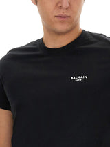 Balmain Flocked Logo T-shirt - Men - Piano Luigi