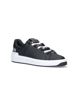 Balmain B Court Sneakers In Black Leather - Men - Piano Luigi