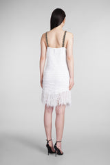 Balmain Dress In White Viscose - Women - Piano Luigi