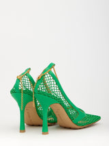 Bottega Veneta Green Stretch Sandals - Women - Piano Luigi