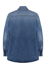 Valentino Overshirt In Denim - Men - Piano Luigi