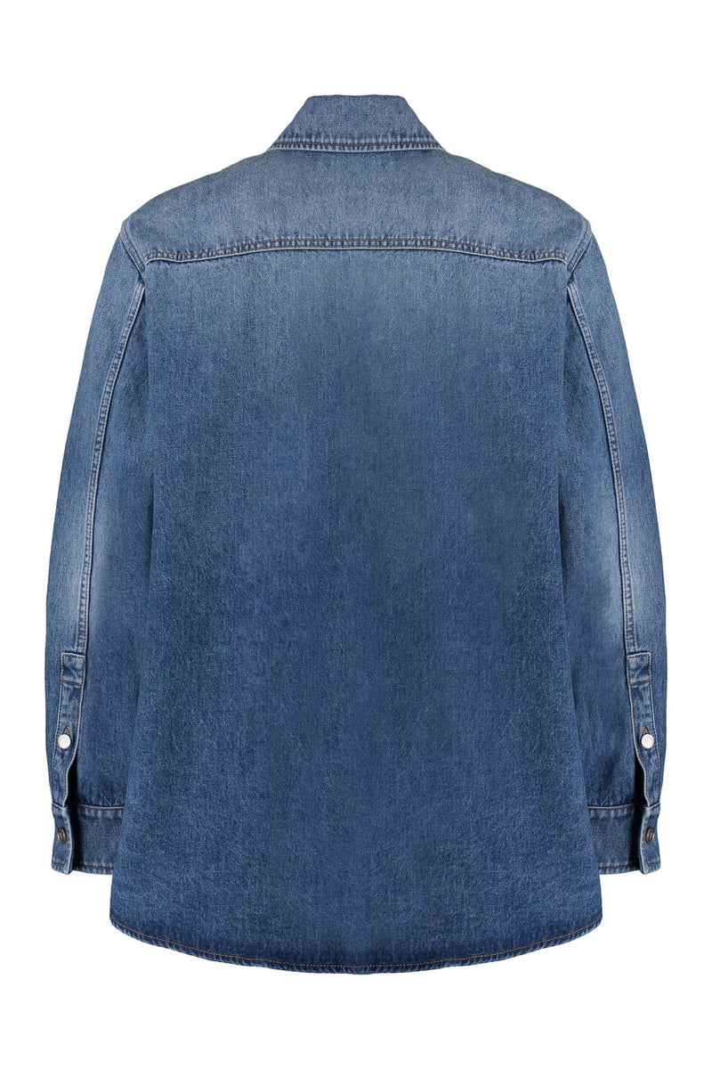 Valentino Overshirt In Denim - Men - Piano Luigi