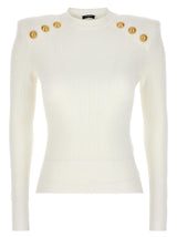 Balmain Logo Button Sweater - Women - Piano Luigi