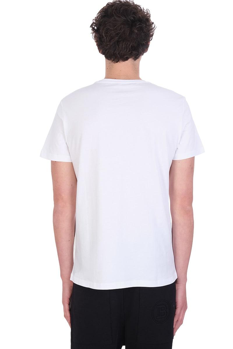 Balmain T-shirt In White Cotton - Men - Piano Luigi