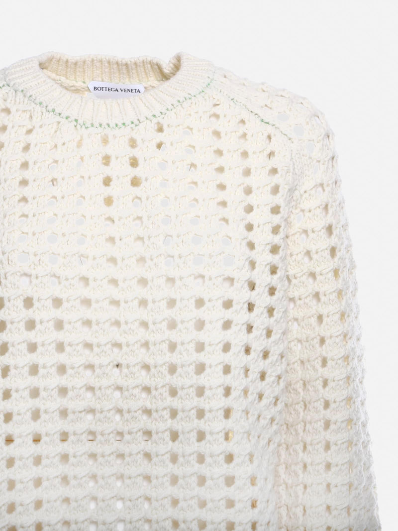 Bottega Veneta Wool Sweater With Perforated Details - Women - Piano Luigi