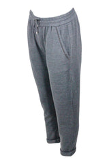 Brunello Cucinelli Jogging Trousers In Cotton And Silk With Monili On The Pockets - Women - Piano Luigi