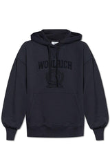 Woolrich Logo Embroidered Drawstring Hoodie - Women - Piano Luigi