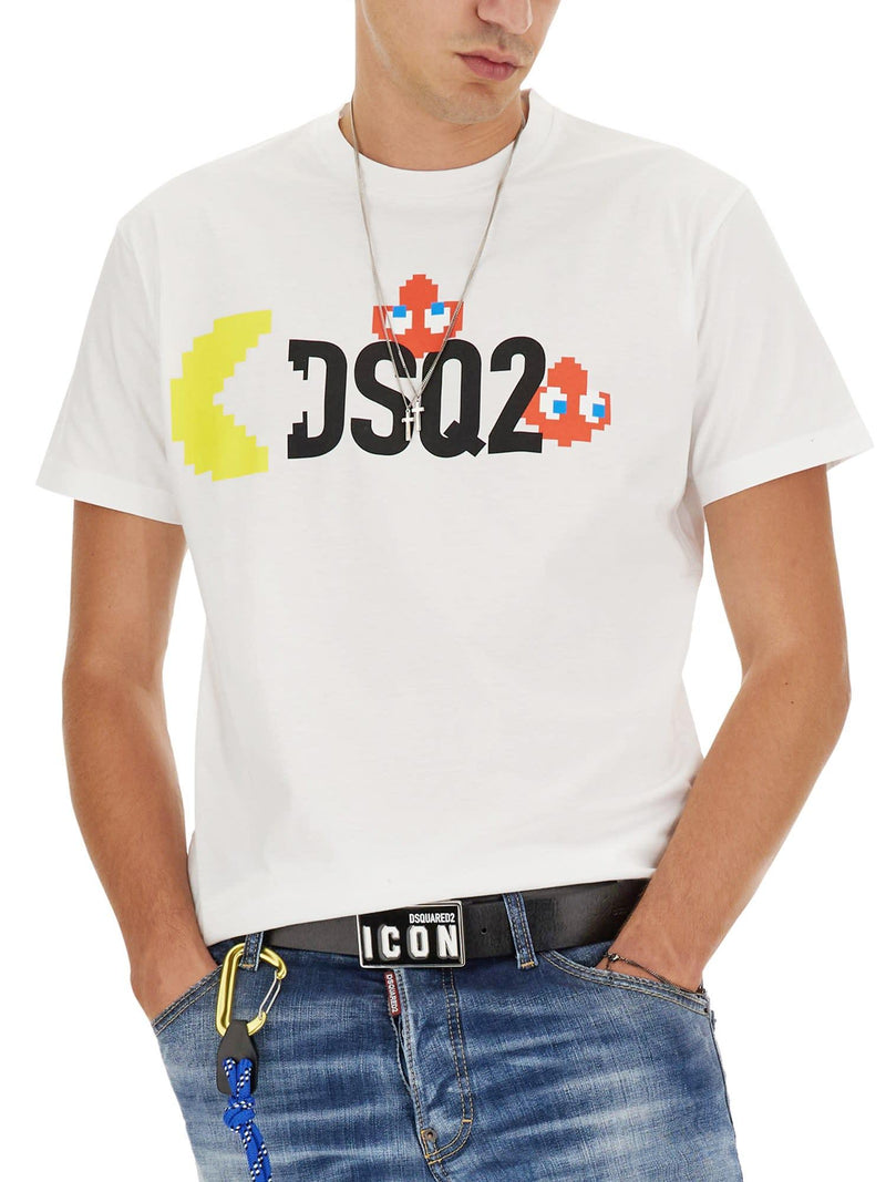 Dsquared2 Pac-man Cool T-shirt In White - Men - Piano Luigi