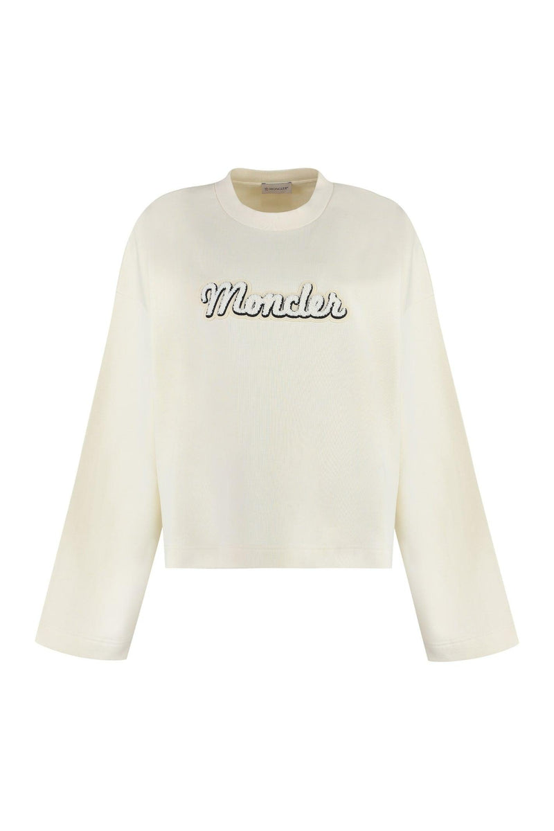 Moncler Logo Detail Cotton Sweatshirt - Women - Piano Luigi