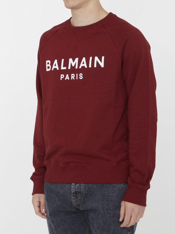 Balmain Cotton Sweatshirt With Logo - Men - Piano Luigi