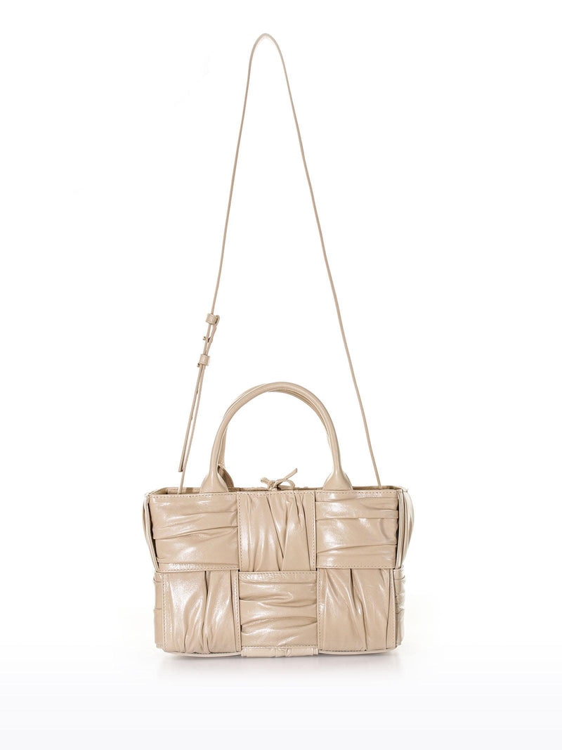 Bottega Veneta Woven Pleated Top Handle Tote Bag - Women - Piano Luigi