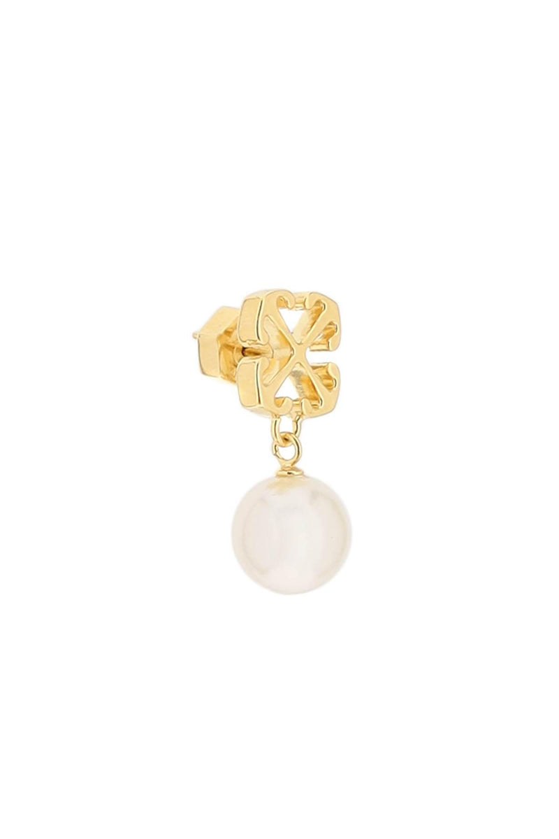 Off-White Pearl Arrow Earrings - Women - Piano Luigi